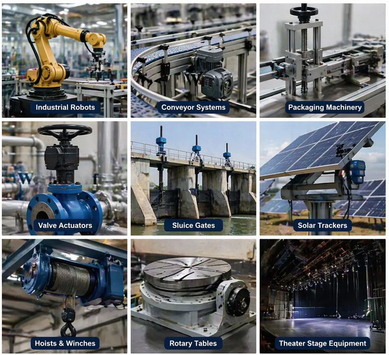 Worm gear applications across automotive, machine tools, hoists, conveyors and packaging industries
